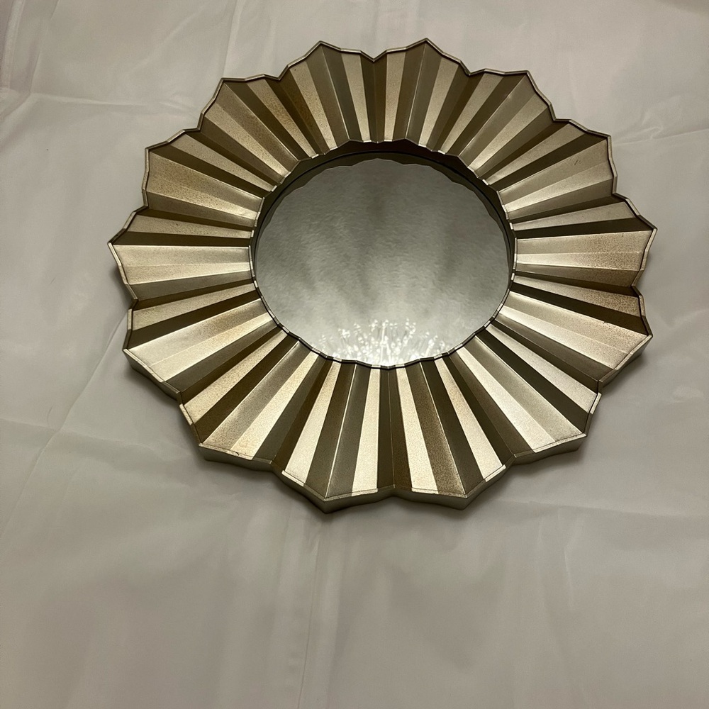 Gold and Silver Radiant Wall Mirror